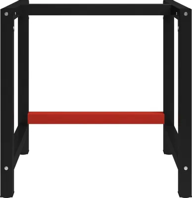 Produktbild von vidaXL Werkbankgestell Metall 80x57x79 cm Schwarz und Rot