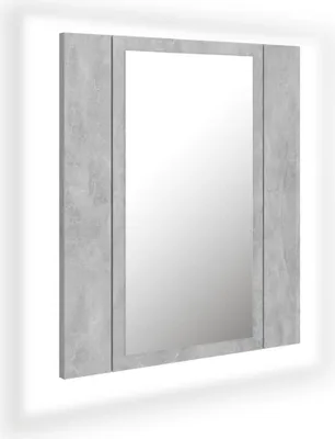 Immagine prodotto di vidaXL LED mobile specchio bagno grigio cemento 40x12x45 cm acrilico