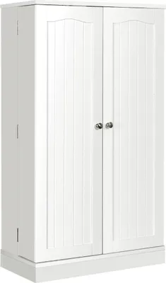 GXFFIPW Küchenhochschrank 182 Cm - 4 Türen, 1 Schublade, 6 Fächer, Schwarz