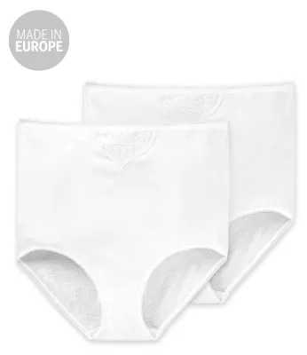 Produktbild von Schiesser Damen Attraktive Hüftslips 'Baumwolle Essentials' im Doppelpack 100% Baumwolle - weiss - 48