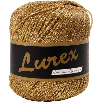 Produktbild von Lurexgarn, L 160 M, Gold, 25 g/ 1 Knäuel [HOB-42146]