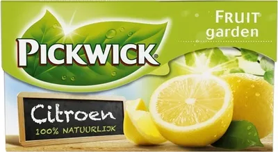 Produktbild von Pickwick Tee Zitrone / Citroen, aromatisierter Schwarztee, Fruit Garden, Zitronentee, fruchtig, 20 Teebeutel