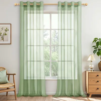Productafbeelding van Transparante gordijnen 260 x 140 cm, 2-delige set, voor woonkamer