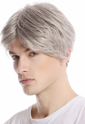 Produktbild von WIG ME UP Herrenperücke kurz Scheitel grau meliert GFW967-51