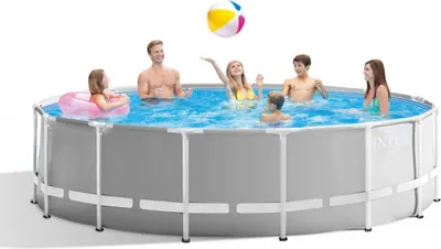 Zdjęcie produktu dla Intex 26726GN, 16805 l, Basen ramowy, Dorosły/dziecko, Drabina, Niebieski, Szary, 73,4 kg