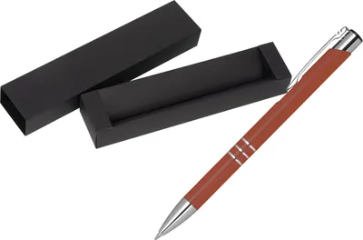 Produktbild von Kugelschreiber aus Metall / mit Pappetui / Farbe: kupfer
