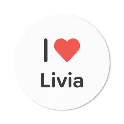 Produktbild von MuchoWow® Mauspad Mousepad Ich liebe - Livia - Mädchen 30x30 cm - Mousepads - Maus Mat - Pad - Mausunterlage - Tischunterlage - Schreibtischmatten