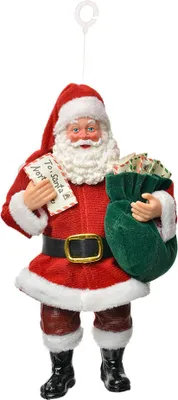 Obrázek produktu pro Clayre & Eef Vánoční visačka Father Christmas 11x6x17 cm červená textilní