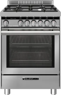 Immagine prodotto di Glem Gas ST664VI Cucina Cucina a libera installazione Piano cottura elettrico/gas Acciaio inox