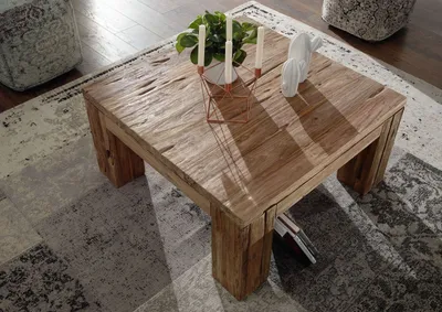 Produktbild von MASSIVMOEBEL24 Couchtisch Teak 90x90x45 BASSANO #104