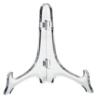 Produktbild von 6 Stück Tellerständer / Tellerhalter / Telleraufsteller 125mm Hoch, transparent Displayständer