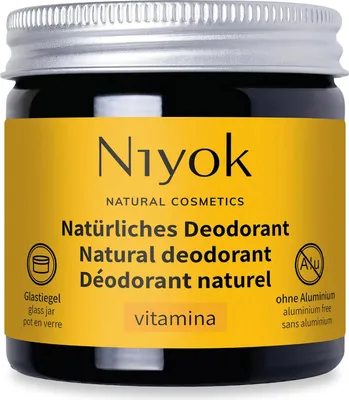 Produktbild von Niyok 2-in-1 anti-transpirante Deocreme "Vitamina" (40ml) Natürliches Deo ohne Aluminium, 24h Schutz vor Geruch & Schweiß, Deodorant Creme Unisex