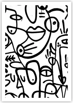 Produktbild von Poster - Poster ohne Rahmen - Zeichnen Cartoon Graffiti - 70x100 cm - Wand Bild - Wanddeko - Wandbilder - Kunstposter - Wandposter - Bilder - Kunstdruck - Wanddekoration - Wandbild - P2XPA70x100-4971