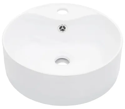 Productafbeelding van vidaXL Wastafel met overloop, 36 x 13 cm, keramiek, wit