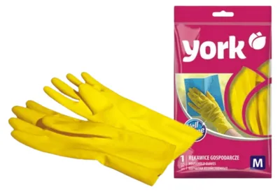 Obrázok produktu pre Latexové rukavice pre domácnosť M 1 pár - YORK - CLEAN HOUSE