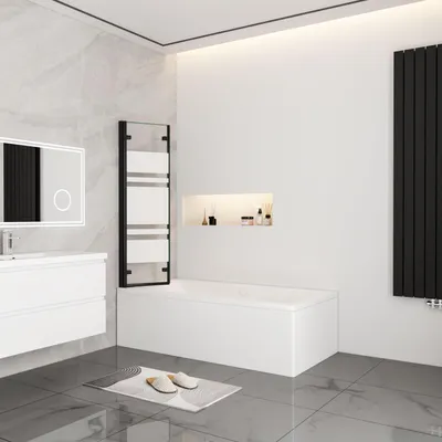 Produktbild von AICA 130cmx140cm Badewannenaufsatz Schwarz mit Blickdichten 6mm NANO ESG-glas 3-teilig Faltwand Badewannenfaltwand Badewanne Duschabtrennung Duschwand für Badewanne