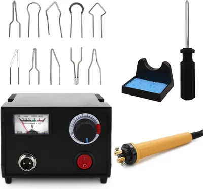 Produktbild von Brandmalgerät - Brennkolben Set - Einstellbare Temperatur - 10 Drahtspitzen - Für Holz, Leder, Kalebasse - Schwarz