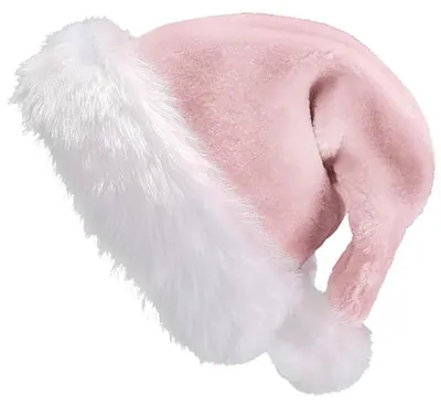 Produktbild von Weihnachtsmütze Nikolausmütze Plüsch Rot Rosa 1 Stück