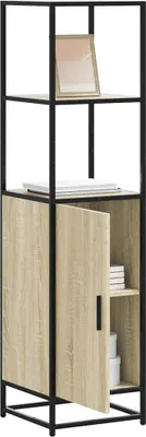 Produktbild von vidaXL Highboard Sonoma-Eiche 35,5x35x139 cm Holzwerkstoff Metall