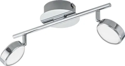 Produktbild von EGLO LED Deckenlampe Salto, 2 flammige Deckenleuchte, Deckenstrahler aus Metall und Kunststoff, Wohnzimmerlampe in Chrom, LED Flurlampe warmweiß
