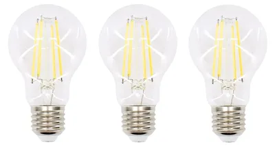 Productafbeelding van Bemko LED Peerlamp A60 E27 Helder - 7.5W 1120lm 2700K - Extra Warmwit - Vervangt 75W - 3 stuks