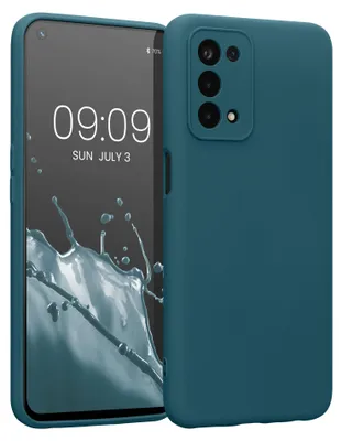 Produktbild von kwmobile Slim Case kompatibel mit Oppo A74 (5G) / A54 (5G) Hülle - Handyhülle aus Silikon in Petrol matt