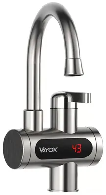 Produktbild von Vayox Küchenarmatur-Durchlauferhitzer VA0265 Pro | Edelstahl | 3000W | Silber