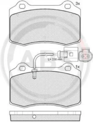 Produktbild von A.B.S. 38592 - OE 1ML 698 151 Bremsbelagsatz für Leon 1M1