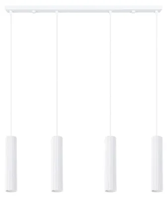 Zdjęcie produktu dla Lampa wisząca KARBON 4L biały 4xGU10  10W aluminium 120x5x81cm Sollux Lighting