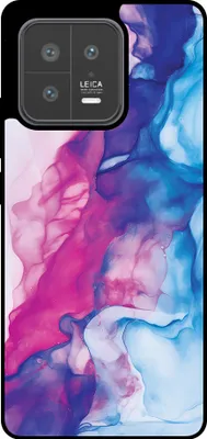 Produktbild von Smartphonica Telefon Fall geeignet für Xiaomi 13 mit rosa blauen Marmor Print - TPU Backcover Fall Rose Blue Marble Design