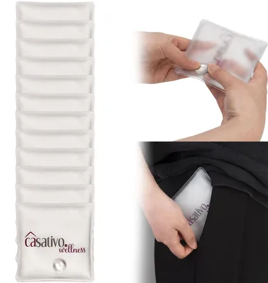 Produktbild von 12er-Set Wiederverwendbare Handwärmer - Taschenwärmer Heatpads mit Sofort-Wärme - Nachhaltige Handwärmer für unterwegs & kalte Tage