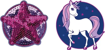 Immagine prodotto di Schneiders patches accessori per lo zaino Patches Set 2 teilig Star+Unicorn multicolore