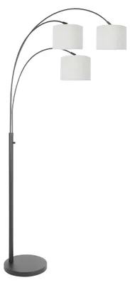 Zdjęcie produktu dla Steinhauer - lampa stojąca - Sparkled Light - czarny - len metal - lampa łukowa - E27 - 3825ZW