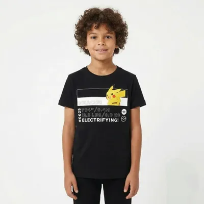 Produktbild von Pokémon Pikachu and Friends Kinder kurzarm T-Shirt – Schwarz / 122/128