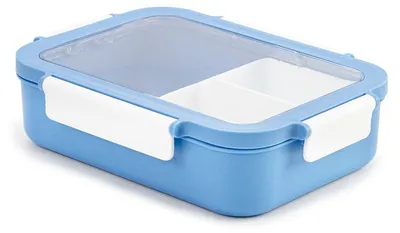 Produktbild von Lunchbox mit Fächern 1320ml Bento Box auslaufsicher Mikrowellengeeignet 238x177x60mm Meal Prep Box für Büro Schule Erwachsene