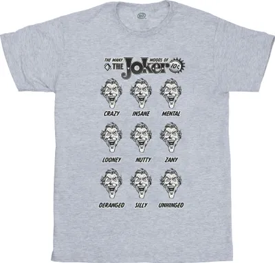 Produktbild von DC Comics - "The Many Moods Of The Joker" T-Shirt für Herren BI21858 (M) (Grau)