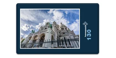Produktbild von hansepuzzle 18208 - Montmarte Puzzle, 130 Teile, Gebäude, 28,7 x 20,0cm mit hochwertiger Aufbewahrung, Kartonbox und wiederverschließbarem Beutel