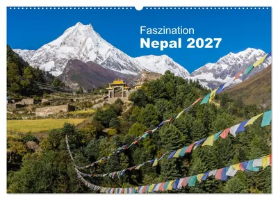 Produktbild von Faszination Nepal (Wandkalender 2027 DIN A2 quer), CALVENDO Monatskalender