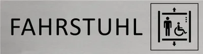 Produktbild von CombiCraft Aluminium Türschild Fahrstuhl 165x45mm mit 3M-Tape