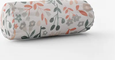 Produktbild von SCHÖNER LEBEN. Kissenhülle Panama Betty Melba Blumen grün orange Größe 15x40cm (ØxB) Nackenrolle 15x40cm (ØxB) Nackenrolle Größe