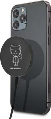 Produktbild von Karl Lagerfeld Induktives Ladegerät 15W mit Magsafe - Schwarz