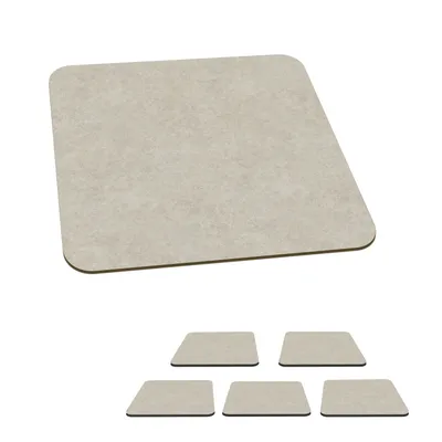 Obrázek produktu pro KitchenYeah® Skleněné podtácky Square Set of 6 Stone - Concrete - Pattern 10x10 cm Coasters for Glasses - Drink Coasters - Table Top Protection - Table Coasters for Cups Table Bar Glass