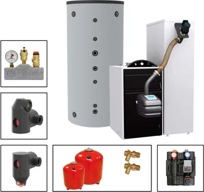 Produktbild von Pellmax UB Pelletkessel VikingBIO 18,4 kW Set SLS-800-S Holzheizungen Heizung