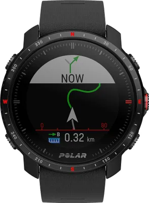 Produktbild von Polar Grit X Pro - Smartwatch - Schwarz DLC - Sportuhr mit Band - Fluorkautschuk (FKM) - schwarz - Bandgröße: M/L