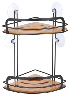 Productafbeelding van MSV 142662, Zwart, Bruin, Staal, Hout, Mat, Zuignap