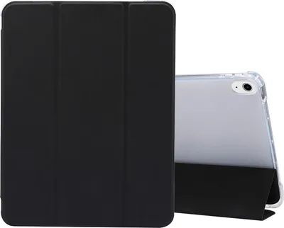 Produktbild von Mobigear Dreifach-Faltetui für iPad Air 5 (2022) aus TPU und Kunstleder, Klapphülle mit Stifthalter - Schwarz
