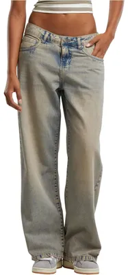 Productafbeelding van Urban Classics dames jeans, model "Ladies Low Waist Baggy Fit", denim. Damesjeans met