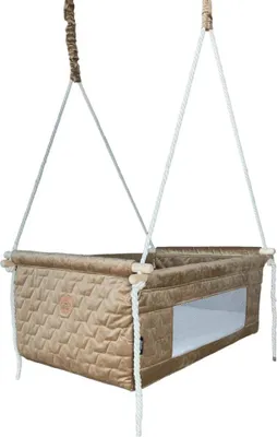 Image de Berceau - Lit suspendu - camel beige