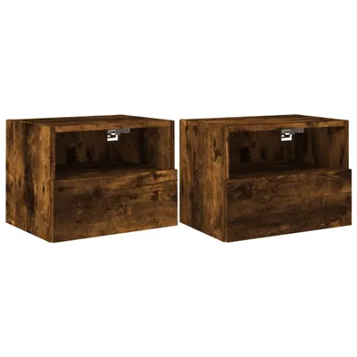 Produktbild von TV-Wandschränke 2 Stk. Räuchereiche 40x30x30 cm Holzwerkstoff