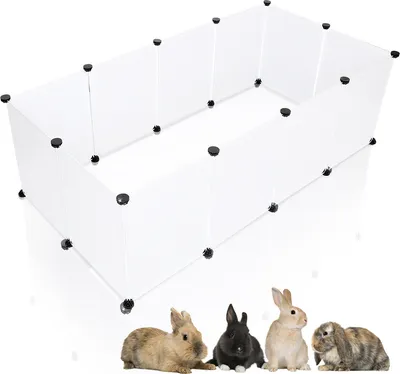 Image de TolleTour Enclos DIY Clôture Facile à monter Construction de clôture modulaire Convient pour l'intérieur et l'extérieur 12 pièces 35x45 cm
